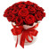 красные розы в шляпной коробке. Торонто